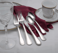 Satin Pearl 45 PC Stainless Flatware Set by Liberty Tabletop