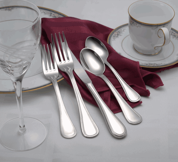Satin Pearl 65 PC Stainless Flatware Set by Liberty Tabletop