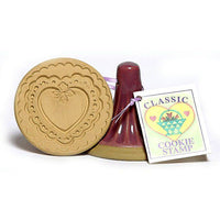 NEW! 2-Pack Floral and Heart Cookie Stamp Made in USA
