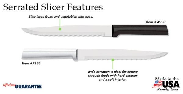 Tomato Slicer Knife  Serrated Kitchen Knife - Rada Cutlery
