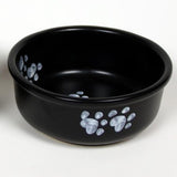 NEW! WALKING PAWS LARGE SNOWY PAWS PET BOWL by Emerson Creek Pottery Made in USA 0162695W