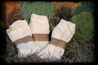 6-Pack Organic Cotton Natural Crew Socks Size S - XL Made in USA