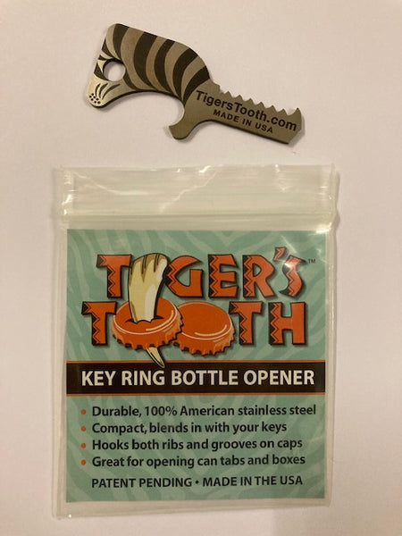 Tiger's Tooth Key Ring Bottle & Box Opener – MadeinUSAForever
