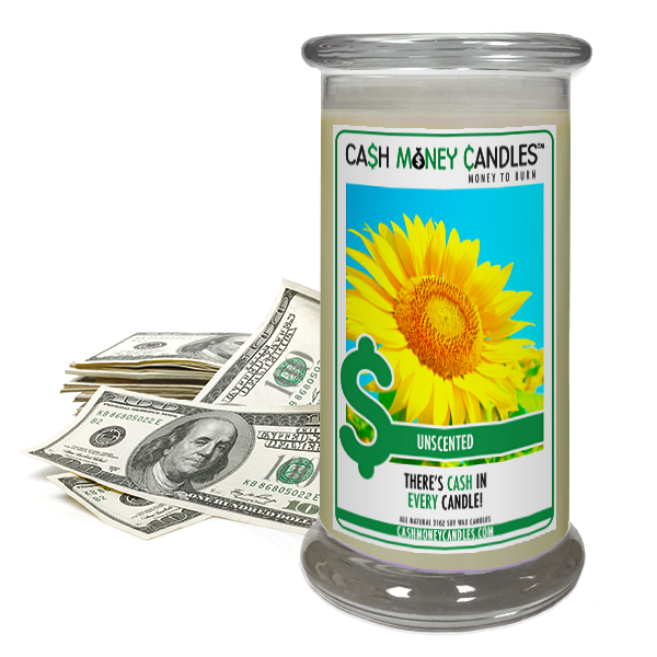 Unscented Cash Money Candles Made in USA
