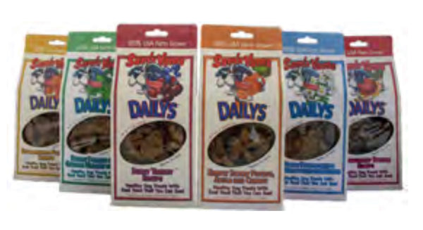 Variety 4-Pack Sam's Yams Dailys Dog Treat Made in USA Dog Food