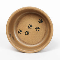 NEW! WALKING PAWS SMALL GO GREEN EARTHWARE PET DISH SET by Emerson Creek Pottery Made in USA Set, Small Pet2740