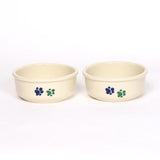 NEW! WALKING PAWS SMALL COOL PET DISH SET by Emerson Creek Pottery Made in USA Set, Small Pet2744