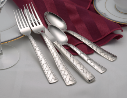 Weave Flatware Stainless Steel Made in USA 65pc Set