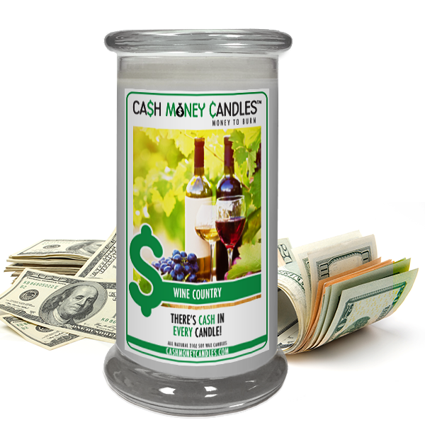 Wine Country Cash Money Candles Made in USA