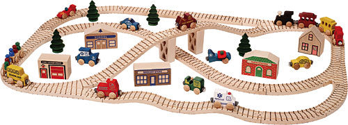Awesome Town Train Set! Buy the whole town! Made in USA.