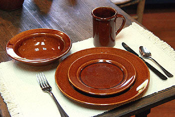 Copper Clay Dinner Set Made in USA by Emerson Creek Pottery Made in USA