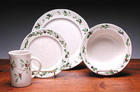Cranberry Dinner Set Made in USA by Emerson Pottery