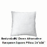 Euro Square Premium EnduraLoft 2-Pack Pillows Made in USA by California Feather Company
